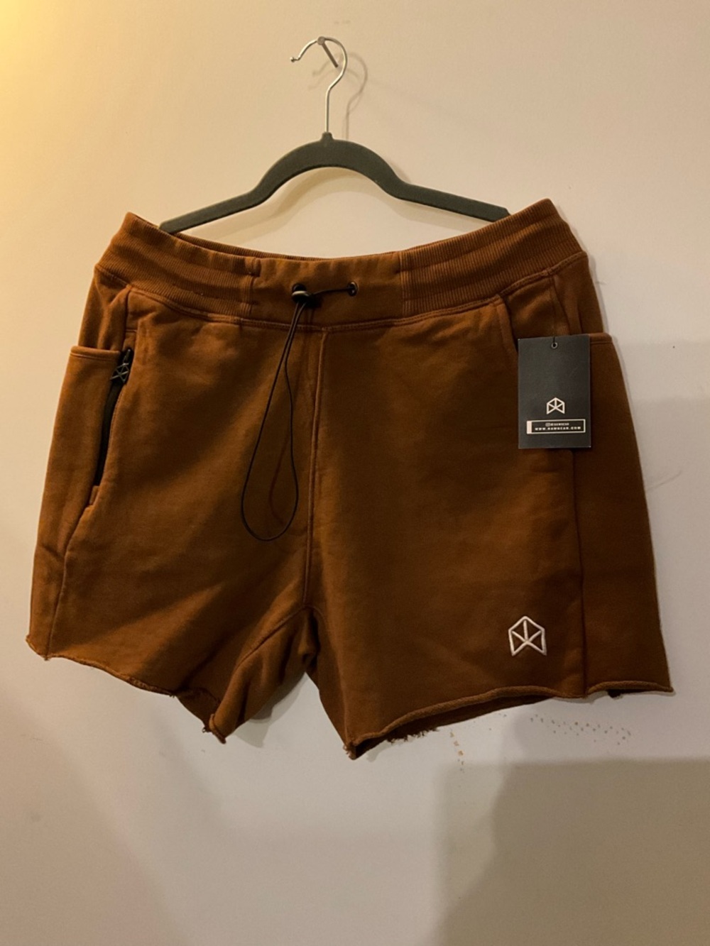 Women's Athletic Brown Drawstring Performance Shorts